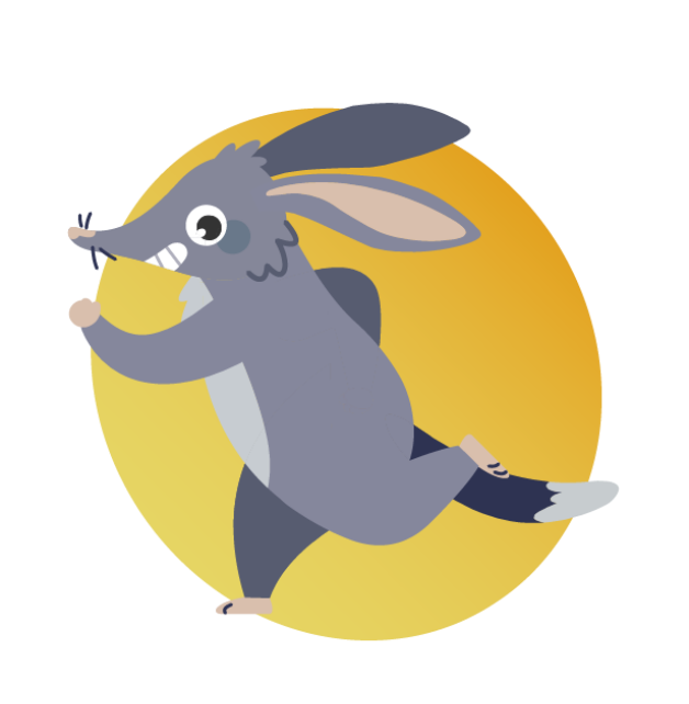 Bilby, the SoundSmiles mascot.